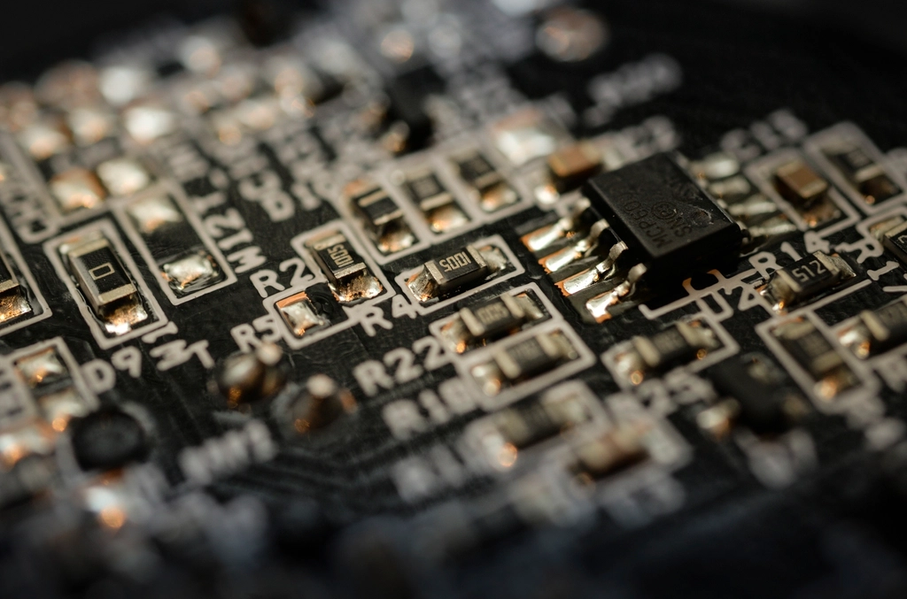 Circuit board macro image representing low-level model optimization